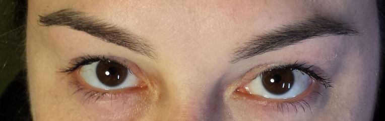 My eyelashes with Urban Decay Perversion mascara, open